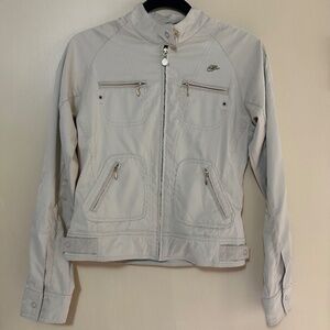 Nike Y2K Tan/Beige Casual Jacket - cool detailing!